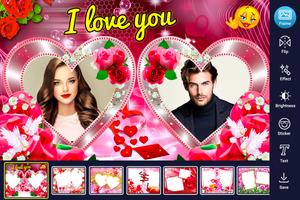 Love Photo Frame - Romantic Dual Frame poster