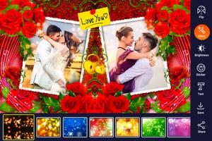 Romantic Love Dual Photo Frame スクリーンショット 1