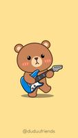 Oh My Bear Cute Stickers Affiche