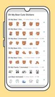 Oh My Bear Cute Stickers capture d'écran 1