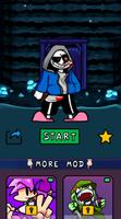 FNF Dusttale Mod Test Sans постер