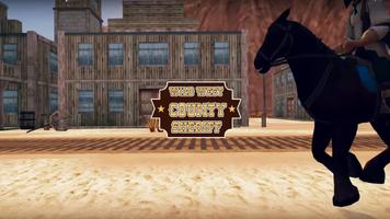 Wild West Cowboy Sheriff: jeux de course hippique Affiche