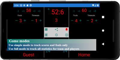 برنامه‌نما Sports - Basketball scoreboard عکس از صفحه