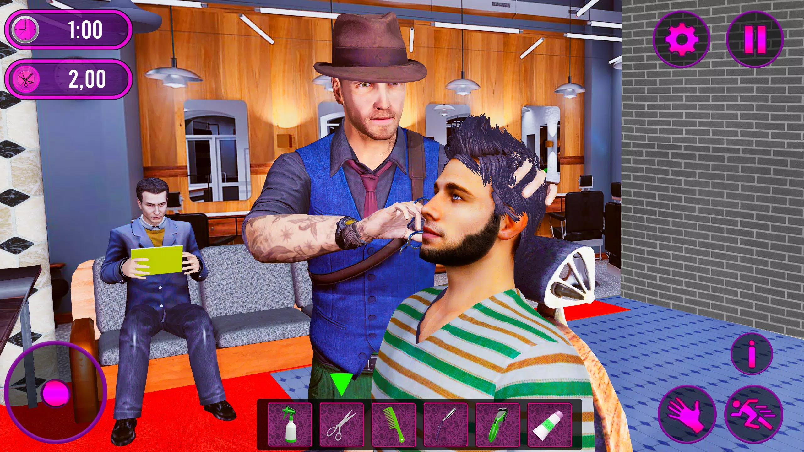 Barber shop hair salon crazy hair cutting games 3D MOD APK v29