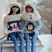 DIY crochet barbie pakaian musim dingin