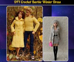 DIY roupas de inverno barbie de crochê Cartaz