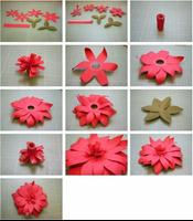 fleurs en papier bricolage Affiche