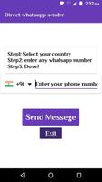 Direct Messege Sender for whatsapp पोस्टर