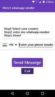 Direct Messege Sender for whatsapp plakat