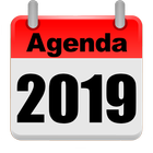 Calendario  2019 España Agenda de Trabajo ícone