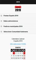 Calendario  2019 España Agenda de Trabajo Ekran Görüntüsü 1