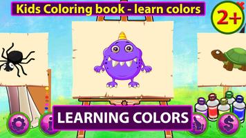 Kids Coloring book learn color poster
