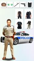 Men Police Suit -Photo Editor पोस्टर