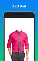 Man Shirt With Tie Photo Suit Editor постер