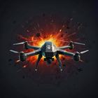 FPV Drone War Strike Zeichen