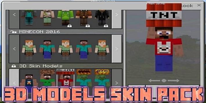 3d Models Skin Pack For Mcpe For Android Apk Download
