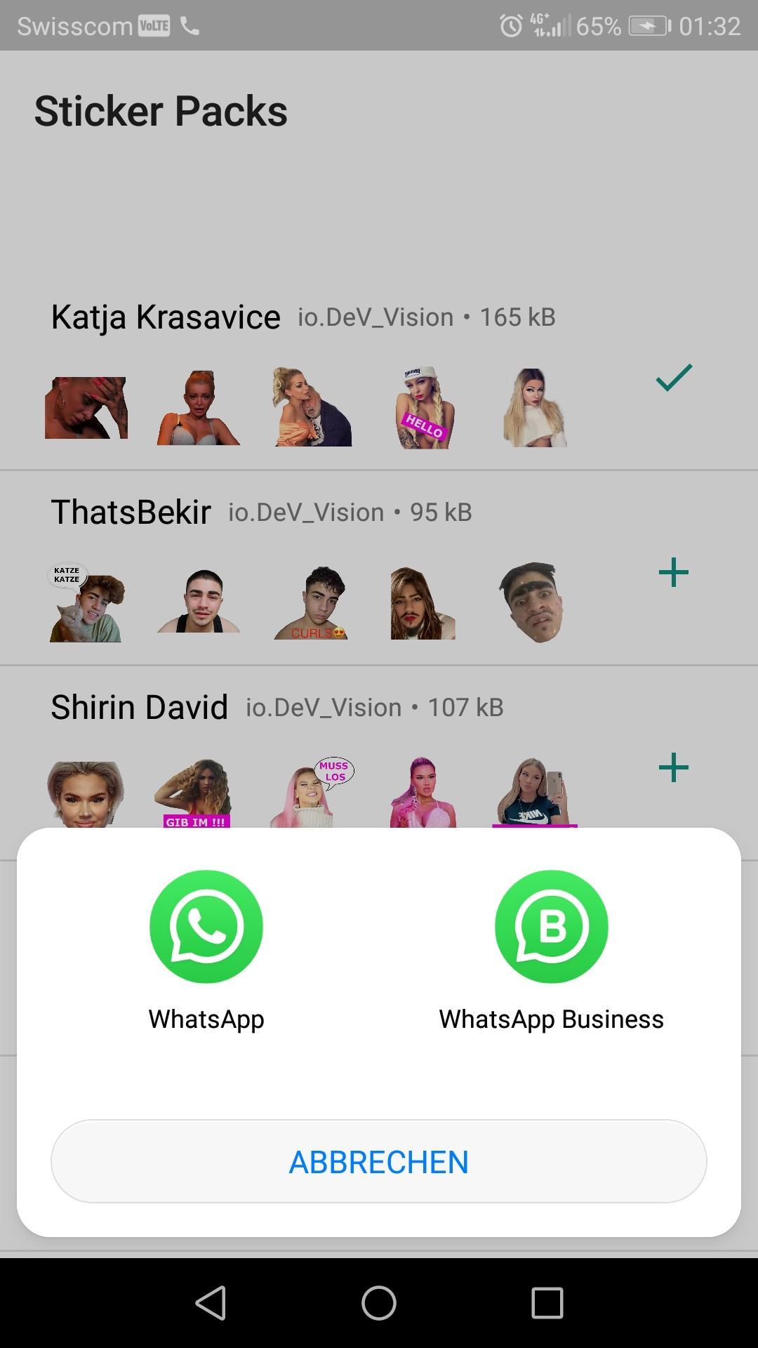 Katja krasavice sticker whatsapp