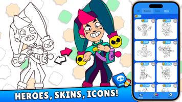 Coloring Heroes of Brawl Stars 스크린샷 3