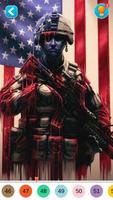 America Tattoo Color by Number 海报