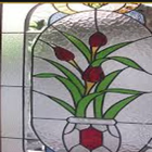 Patterned glass window design آئیکن