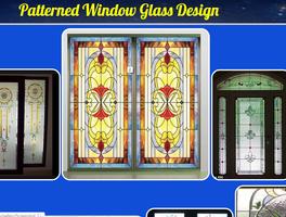 Design de fenêtre en verre à motifs Affiche