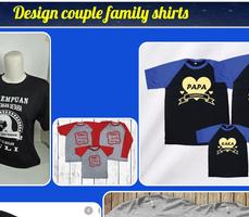 Chemises design couple famille Affiche