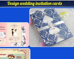 Design wedding invitation card poster