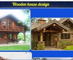 Деревянный дом дизайн постер