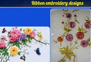 Ribbon embroidery designs पोस्टर