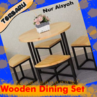 Design Wooden Dining Set ikon