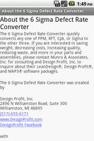 Six Sigma Defect Conv Lite capture d'écran 2