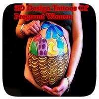 Los tatuajes de diseño de las mujeres embarazadas Poster