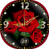Fond d'Écran Horloge Rose Temps Réel icône