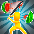Slicy run: Fruits cutting game icône