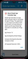 Simple Age Calculator تصوير الشاشة 2
