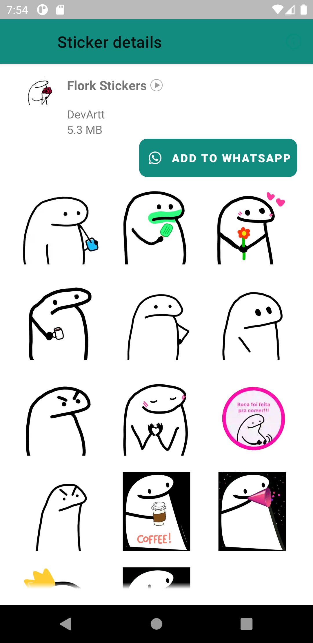下载Stickers Flork Memes Animados的安卓版本