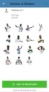 Vinícius Jr Stickers تصوير الشاشة 3