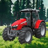 Real Farm Tractor Zeichen