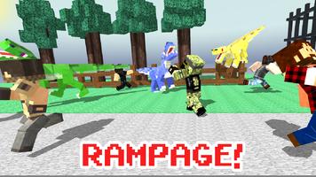 Blocky Dino Park Raptor Attack imagem de tela 2