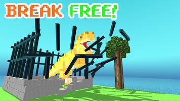 Blocky Dino Park T-Rex Rampage-poster