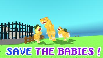 Blocky Dino Park T-Rex Rampage स्क्रीनशॉट 2