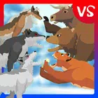 Wolf Fights Woodland Animals