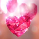 Diamond Hearts Live Wallpaper icône