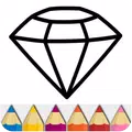 Diamond Coloring Book Glitter