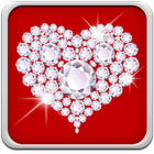 Diamond Hearts Live Wallpaper آئیکن