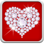 Diamanten Hart Achtergronden-icoon