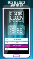 Digital Clock With Seconds poster