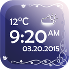 ikon Jam digital dengan cuaca