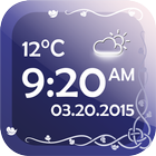 Digital Clock With Weather icon