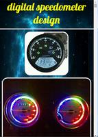 Digital speedometer design poster